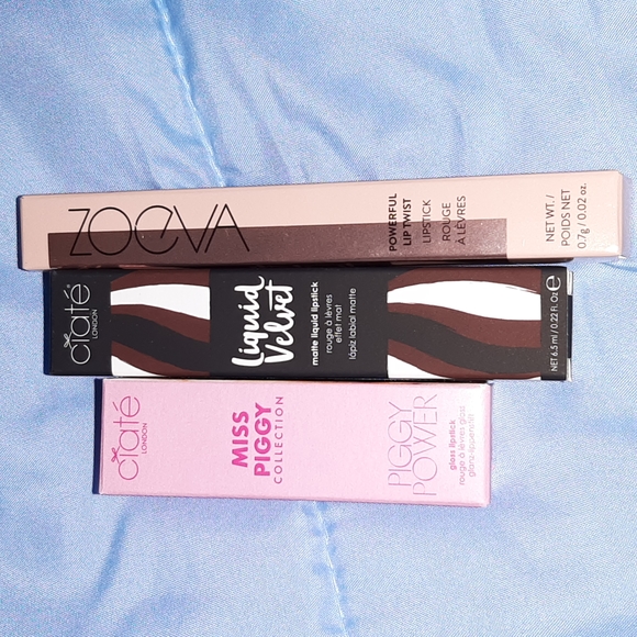 Bold Lip Trio! Miss Piggy, Ciate Liquid Velvet and Zoeva Powerful Lip Twist - Picture 1 of 6